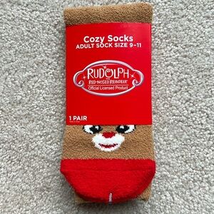 Rudolph Cozy Crew Socks